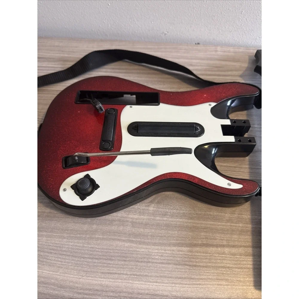 Nintendo Wii Guitar Hero Sunburst Red Octane Wireless Controller Works Missing